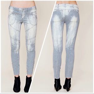 Free People Railroad Seamed Skinny Jeans
